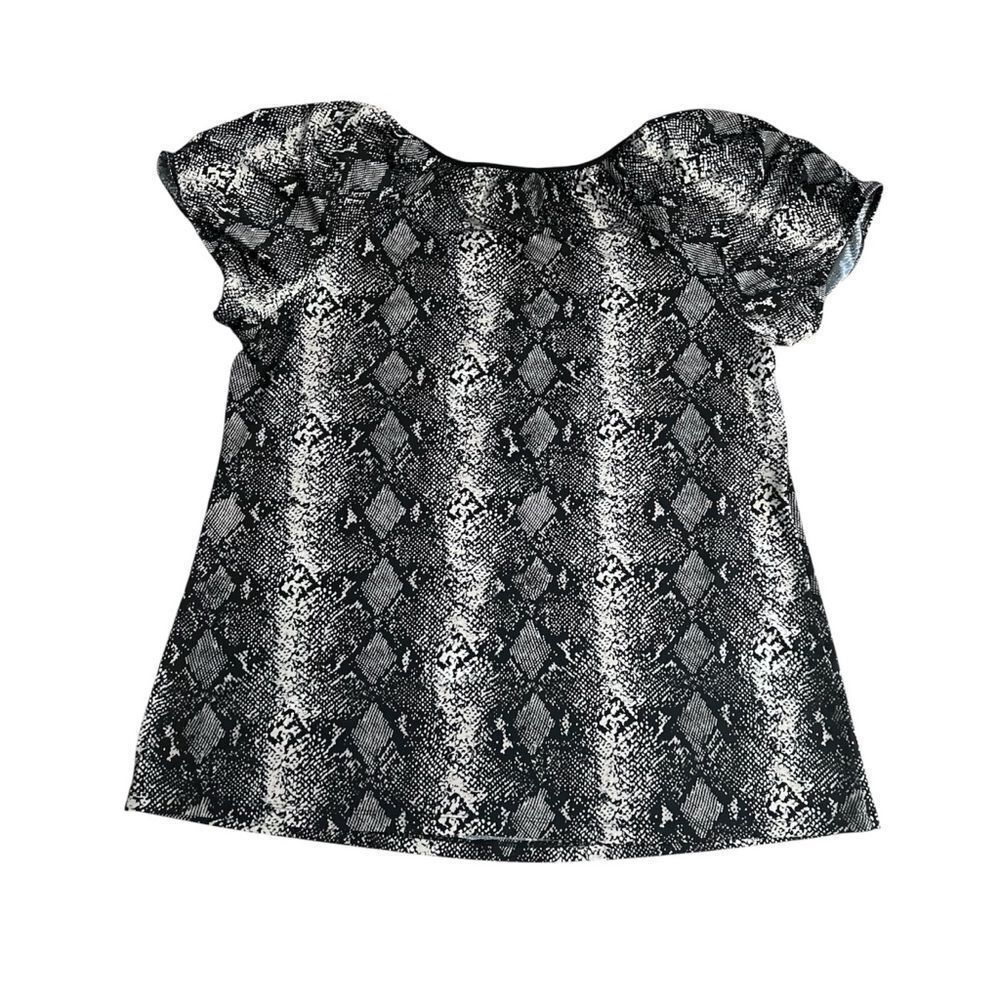 Perseption Black And Tan Python Patterned Blouse … - image 2